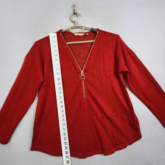 Soft Surroundings Valentina Sweater Top Womens Large Zip Long Sleeve Lightweight - Picture 10 of 15